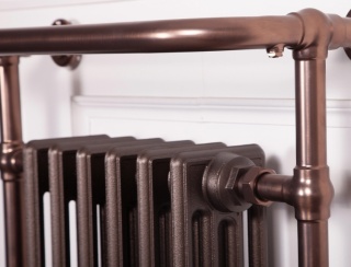 Broughton Heated Towel Rail Brushed Bronze